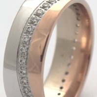 Обручальное кольцо SBET-11-Т13460 комбинированное, гладкое