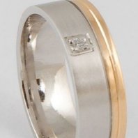 Обручальное кольцо SDEP-36-Т13472 комбинированное, гладкое
